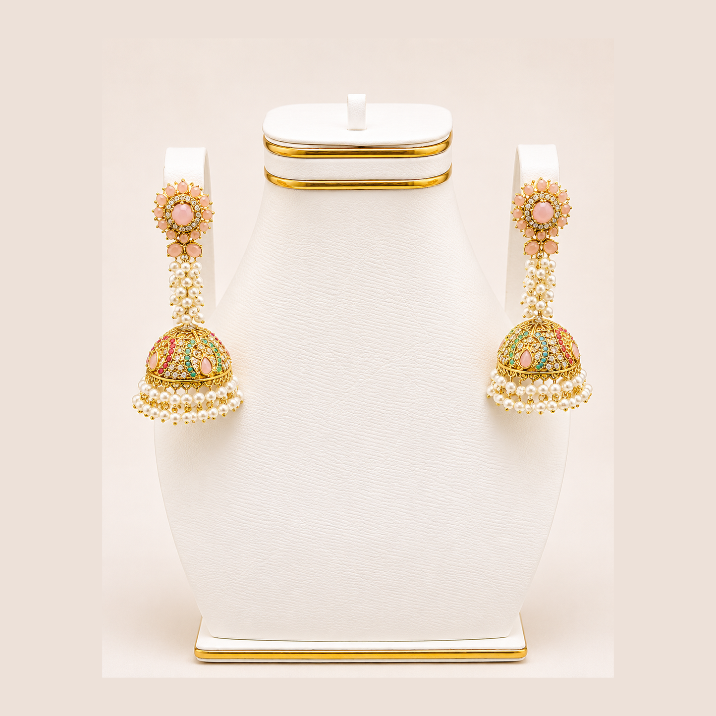 Blush Pink Jhumka Earrings