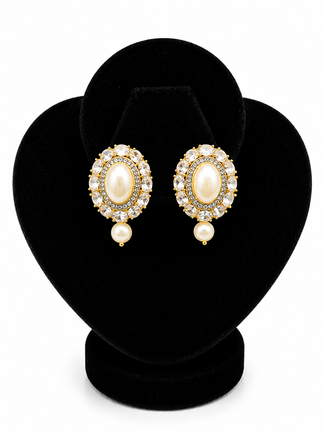 Pearl Halo Stud Earrings