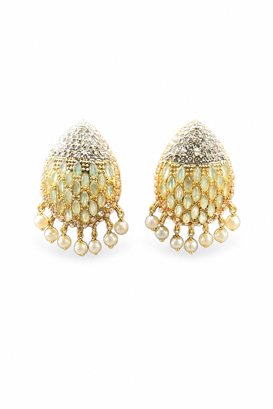 Pavé Dome Drop Earrings