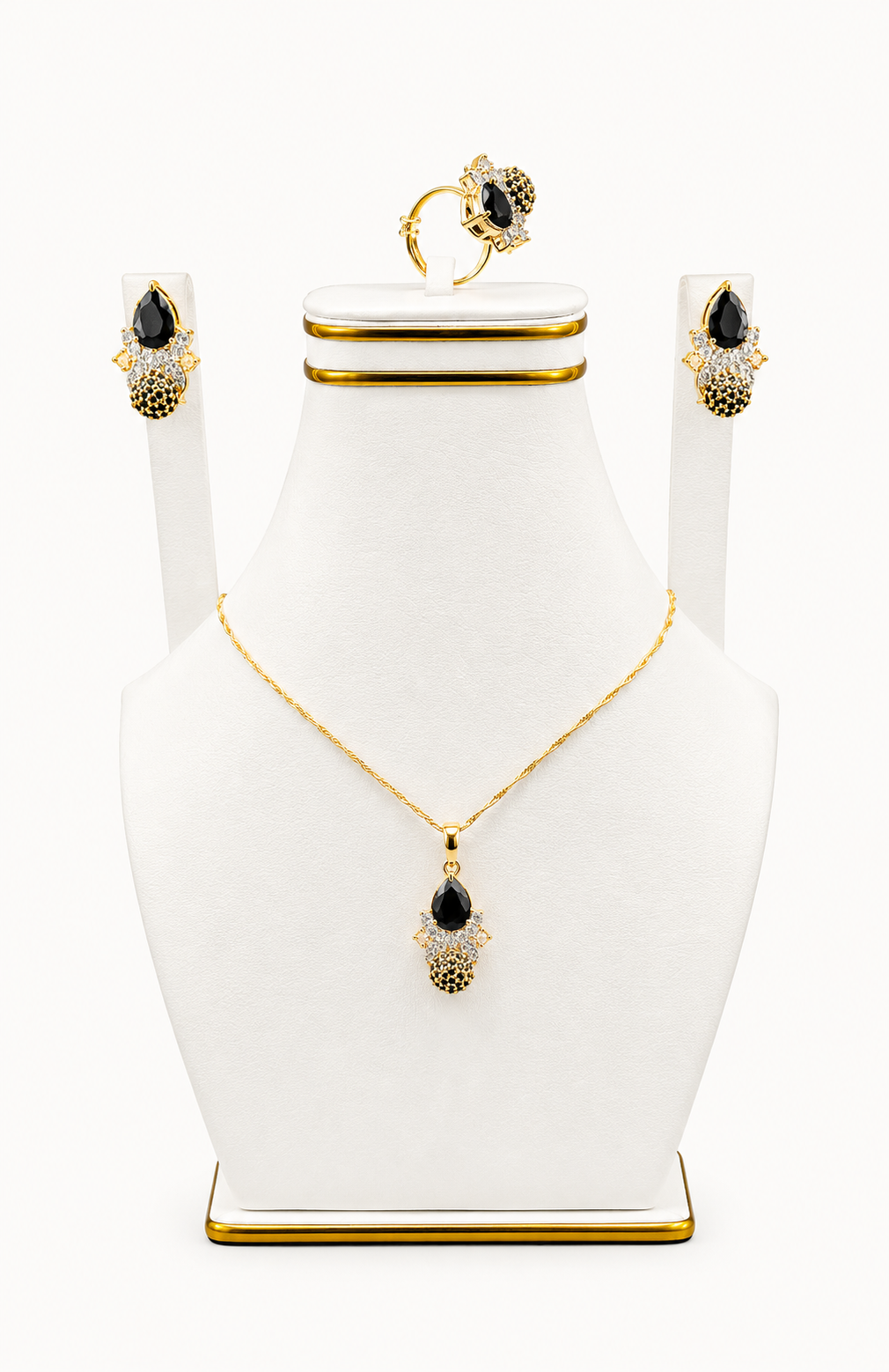 Noir Drop Pendant Set