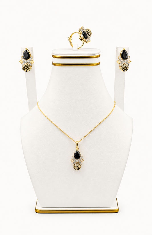 Noir Drop Pendant Set