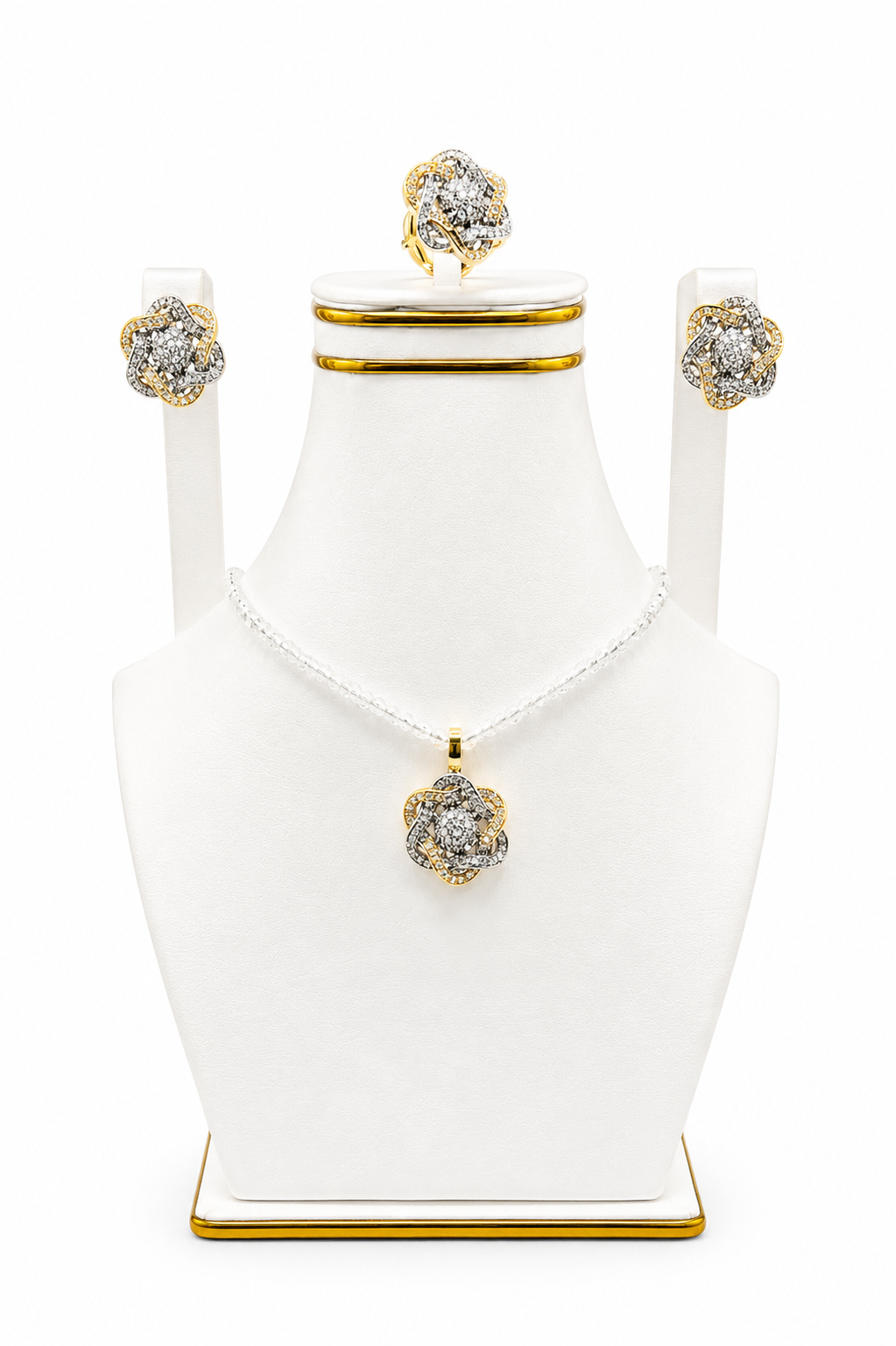 Crystal Knot Pendant Set