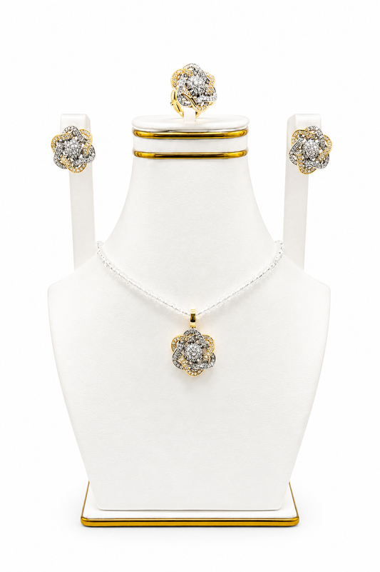 Crystal Knot Pendant Set