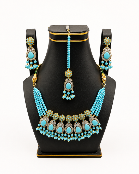 Turquoise Bridal Necklace Set (new)