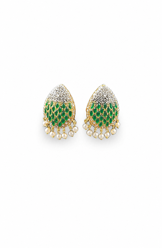 Pavé Dome Drop Earrings