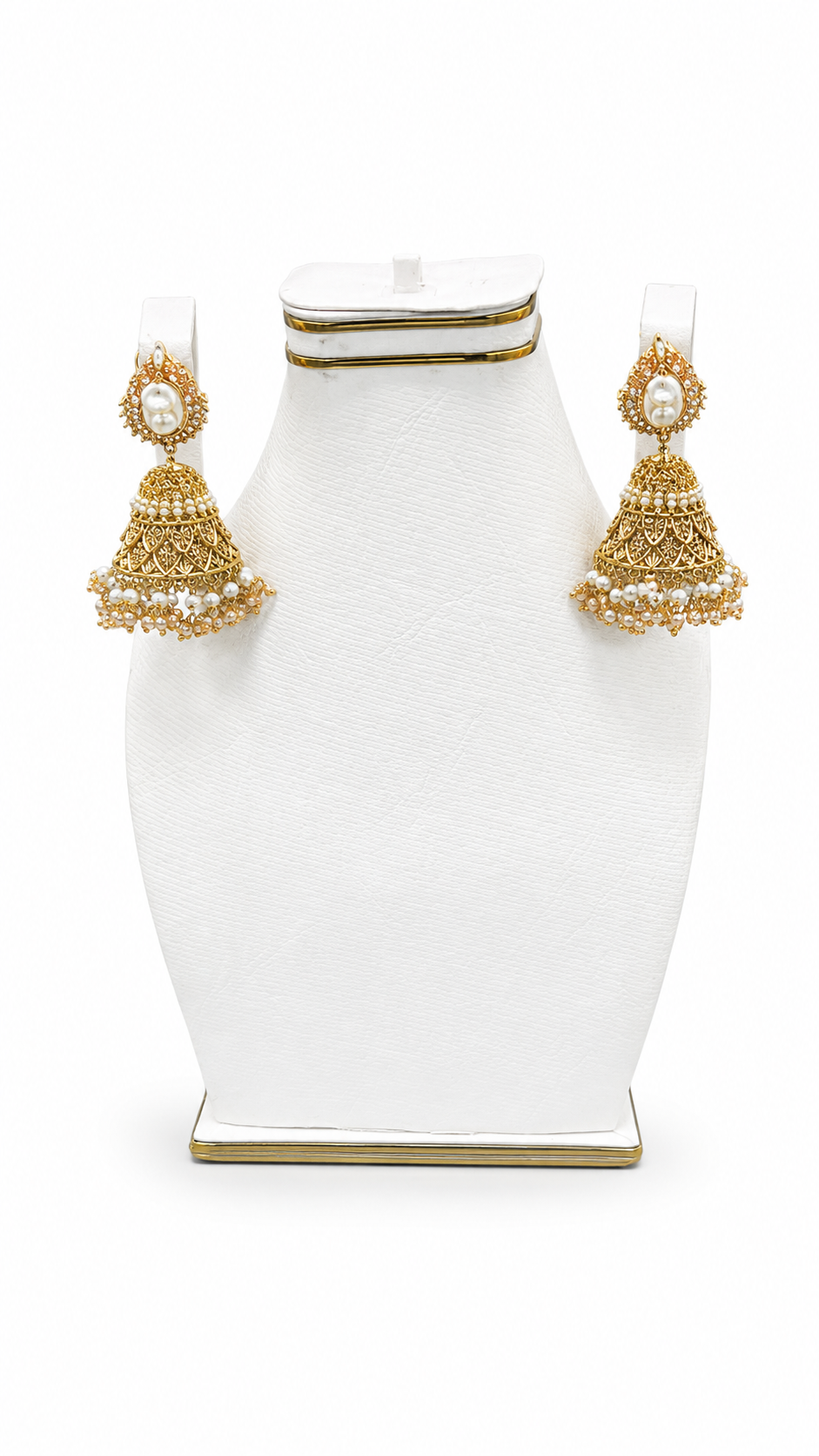 Beaded Fringe Jhumka Earrings