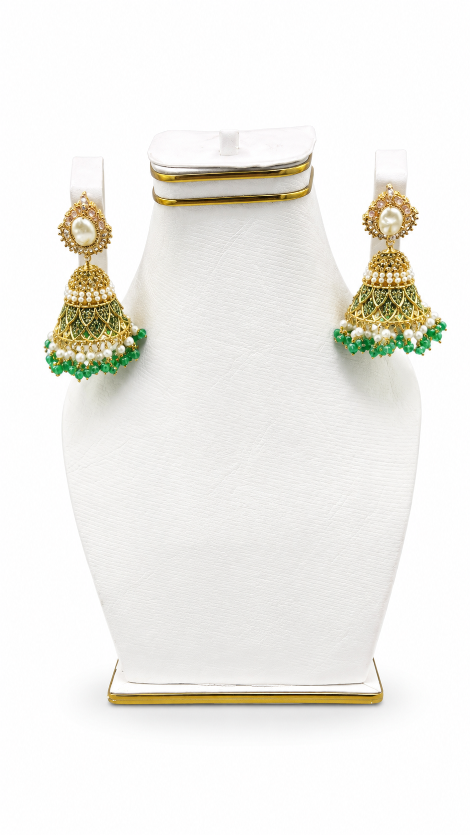 Beaded Fringe Jhumka Earrings