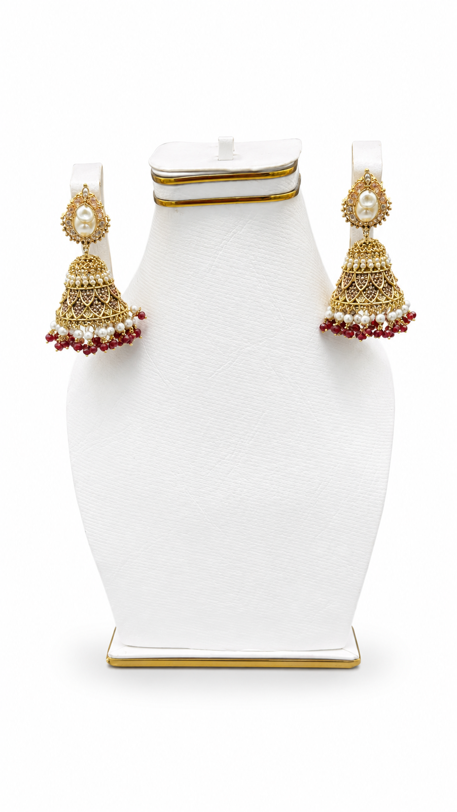 Beaded Fringe Jhumka Earrings