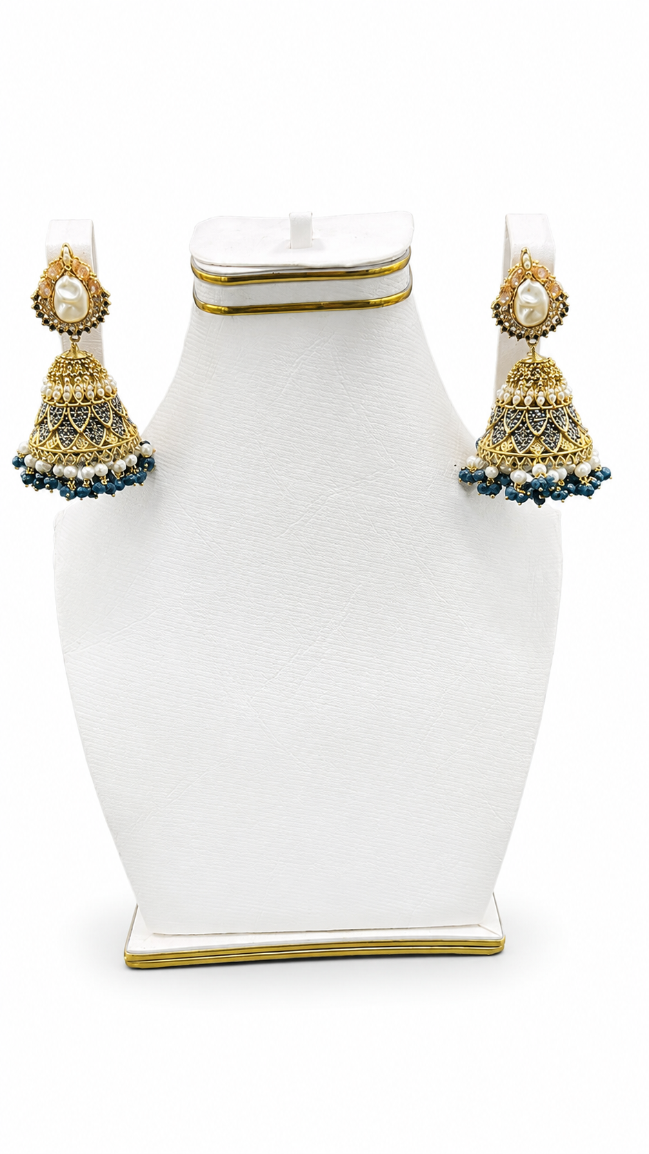 Beaded Fringe Jhumka Earrings