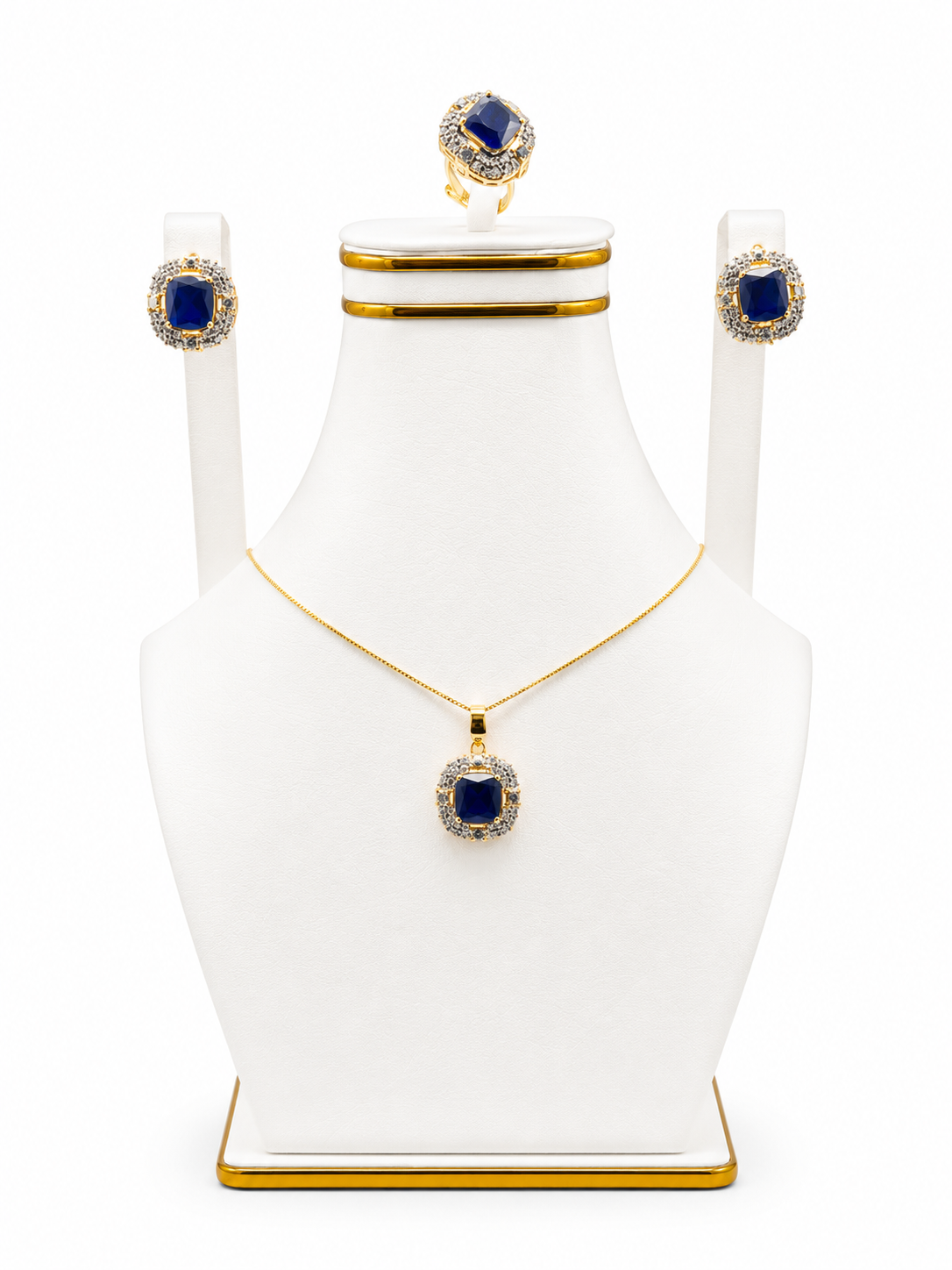 Emerald-Cut Halo Set