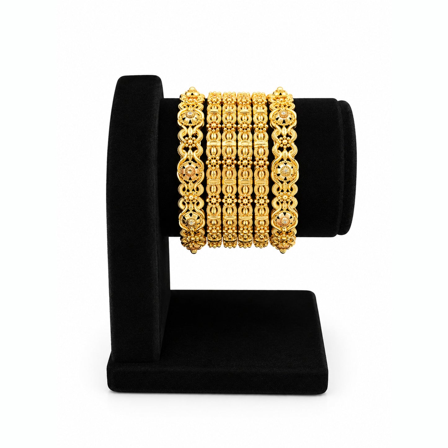 Champagne Crystal Bangle Set
