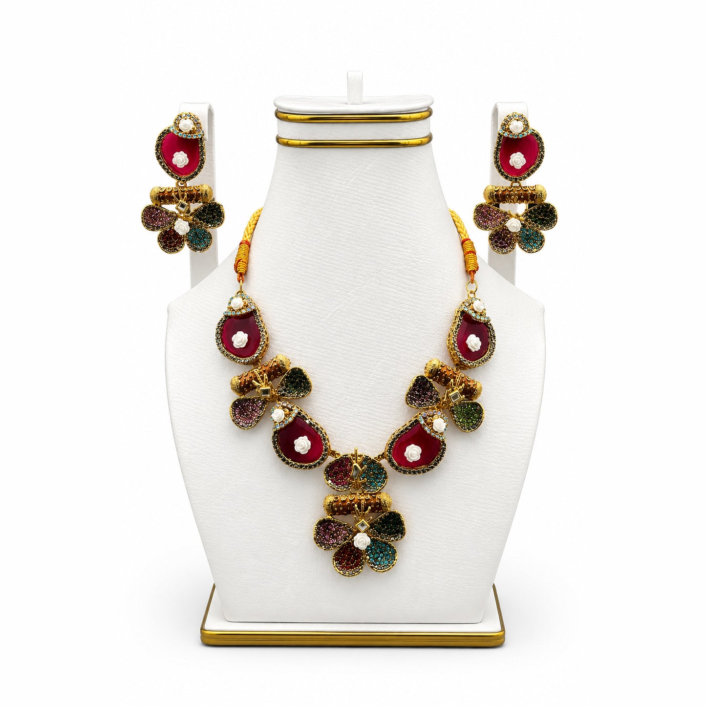 Jade Blossom Necklace Set