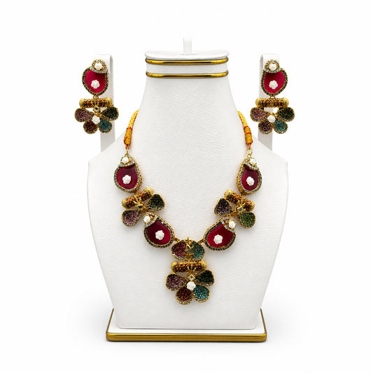 Jade Blossom Necklace Set